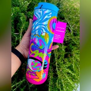 Starbucks Tim Singleton Pride 2023 Rainbow 16oz Insulated Tumbler Hot Cold